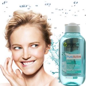 پاک کننده آرایش مسلار واتر مدل pure active برند گارنیر GARNIER