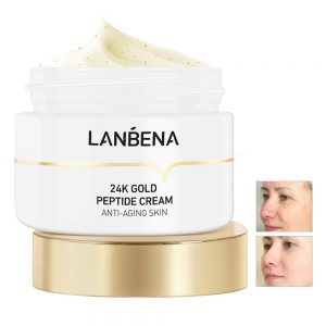 کرم ضد پیری پپتید طلا ۲۴ عیار برند لانبنا LANBENA