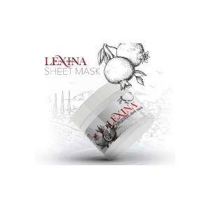 ماسک ورقه ای ضد لک و روشن کننده پوست عصاره انار برند لکسینا LEXINA